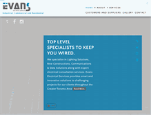 Tablet Screenshot of evanselectrical.com